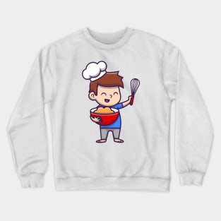 Cute Boy Chef Cooking Crewneck Sweatshirt